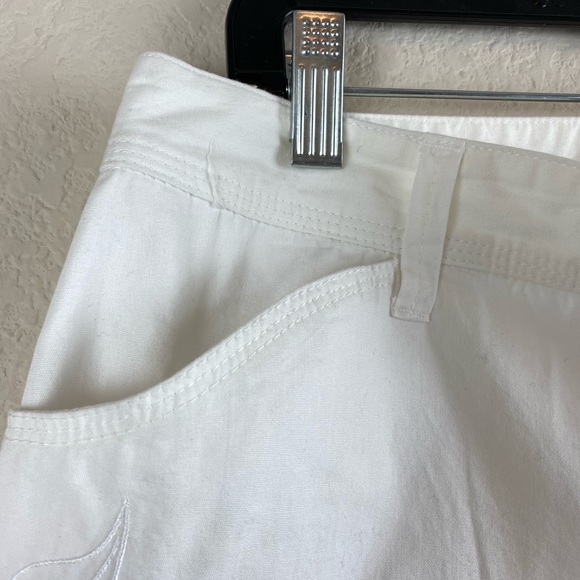 Billblass Capris Pants White Wide Leg - Picture 9 of 14